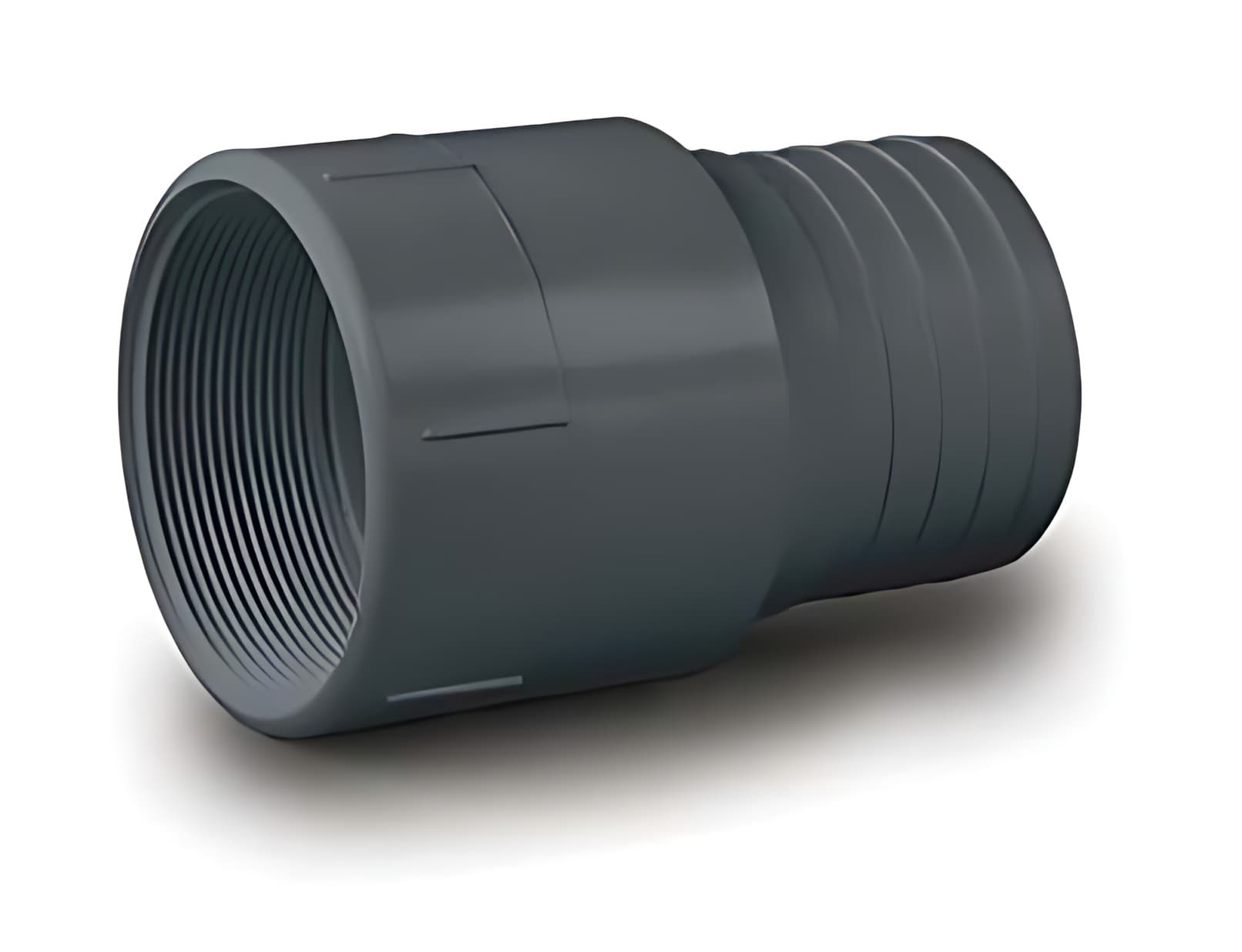 Lay flat insert female threaded adapters